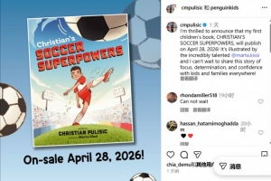 普利西奇自宣将出版儿童读物，在美国的孩童群体中宣传足球