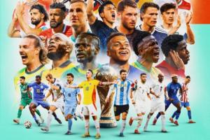 集结！世界杯官方晒首张直通42队海报：梅西、姆巴佩、哈兰德在内