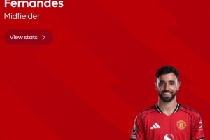 助攻双响！英超官方：B费当选曼联2-1水晶宫球迷票选全场最佳