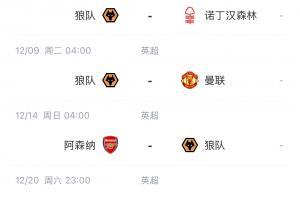 俯冲英冠！狼队13轮0胜倒一，本月面对阿森纳、利物浦、两战曼联