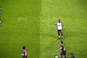 就是比你快半秒！梅西当年过掉纳尼的现场视角！随心所欲的天才！